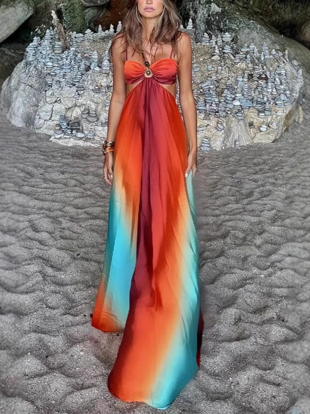 Sling Gradient Beach Maxi Dress