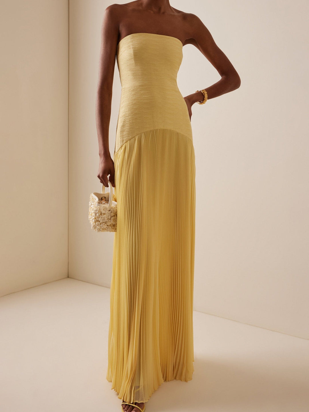 Solid Splicing Off-Shoulder Maxi Dress