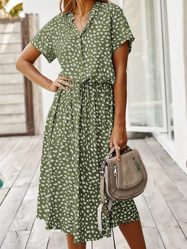 Pia V-Neck Ruffle Dress