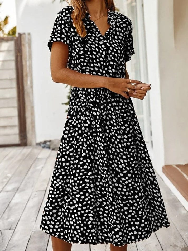 Pia V-Neck Ruffle Dress