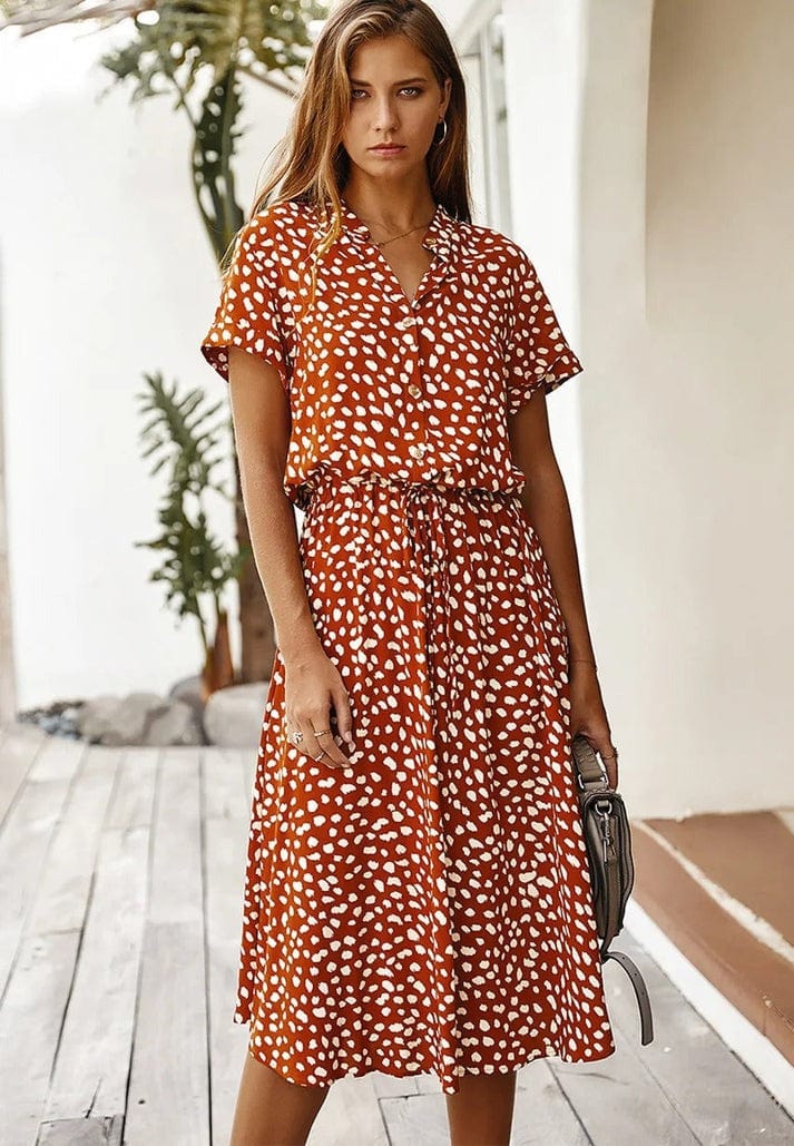 Pia V-Neck Ruffle Dress