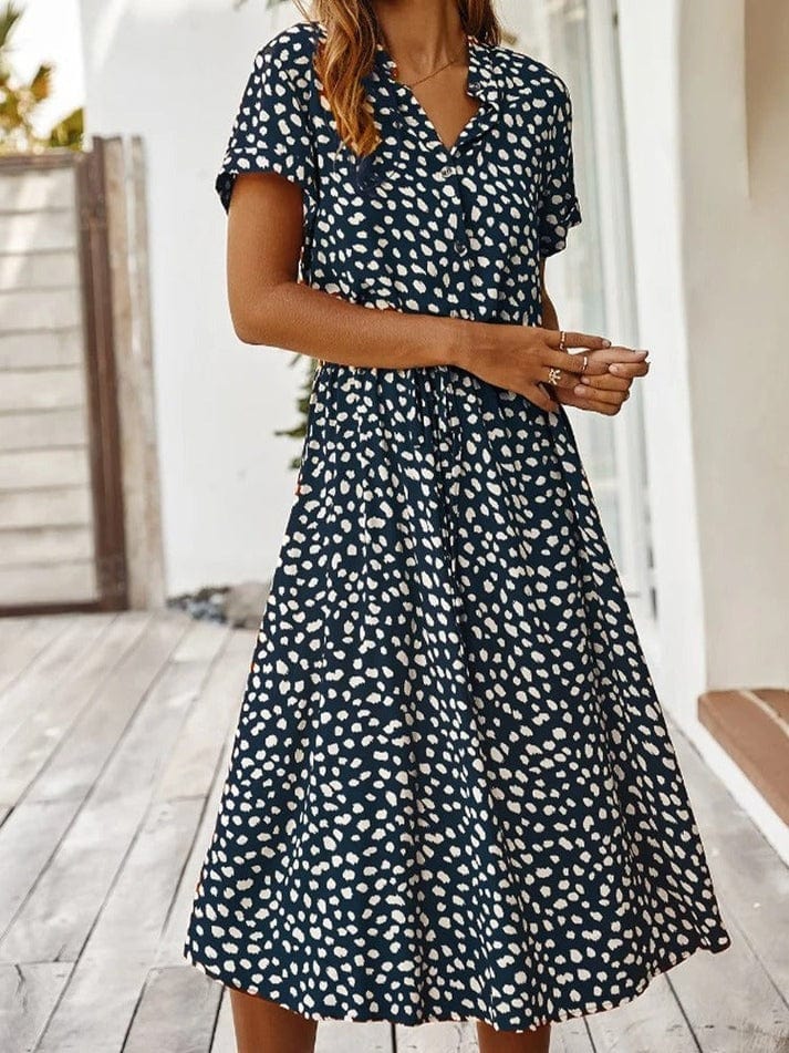 Pia V-Neck Ruffle Dress