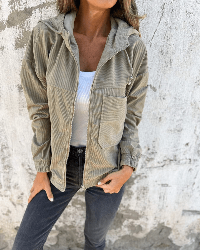 Sierra Corduroy Hooded Jacket