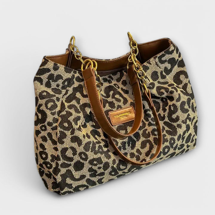 Ava - Leopard Canvas Tote