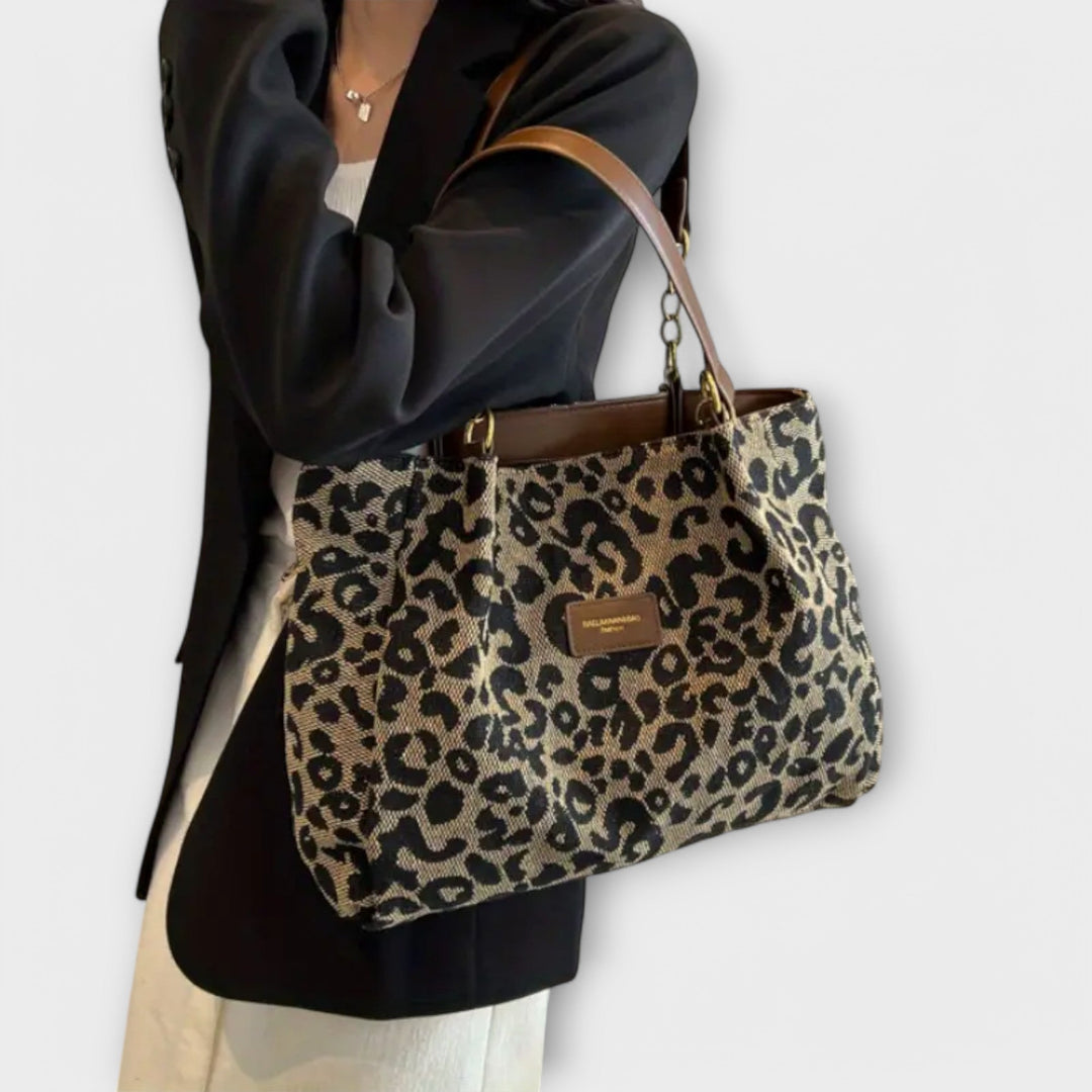 Ava - Leopard Canvas Tote