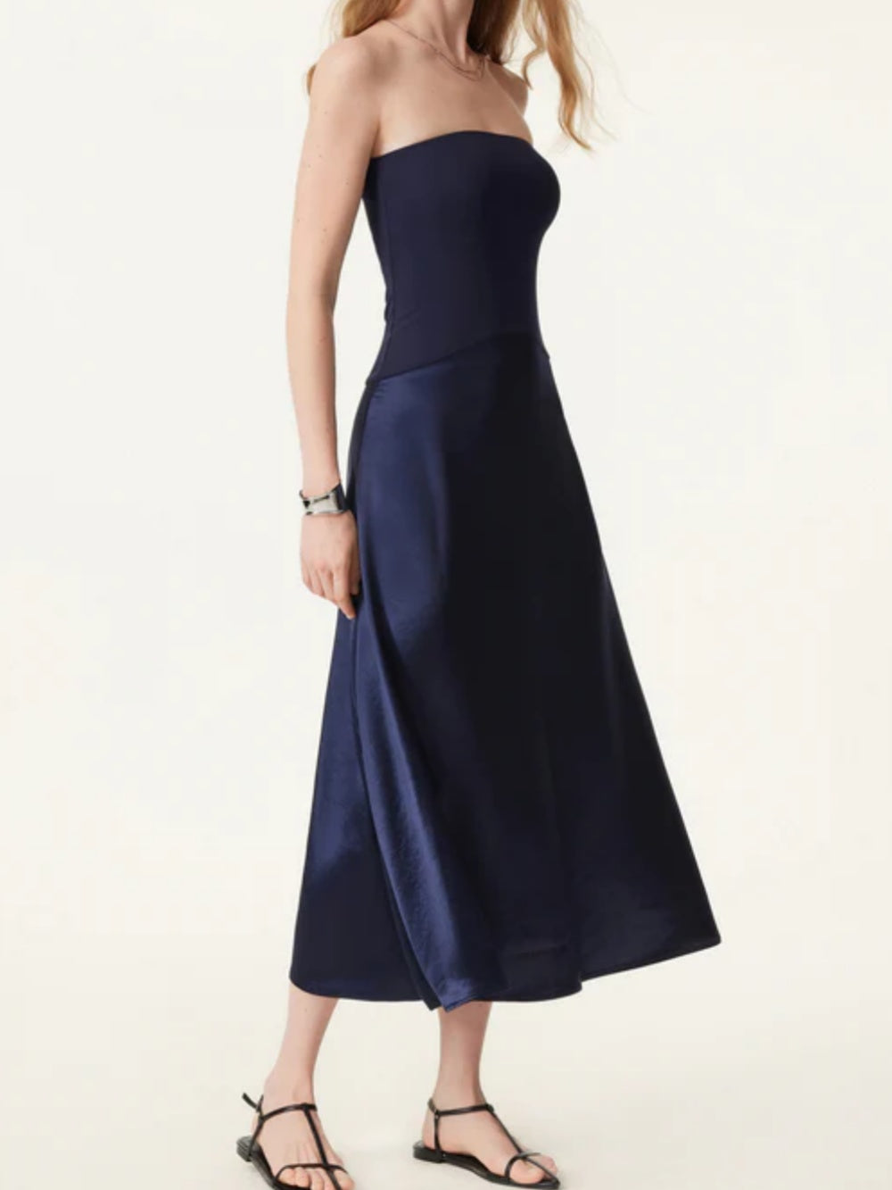 Midnight Anti-Slip Off-Shoulder Midi Dress