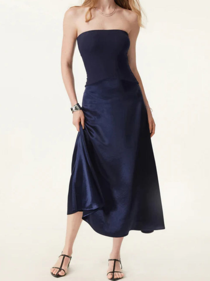 Midnight Anti-Slip Off-Shoulder Midi Dress