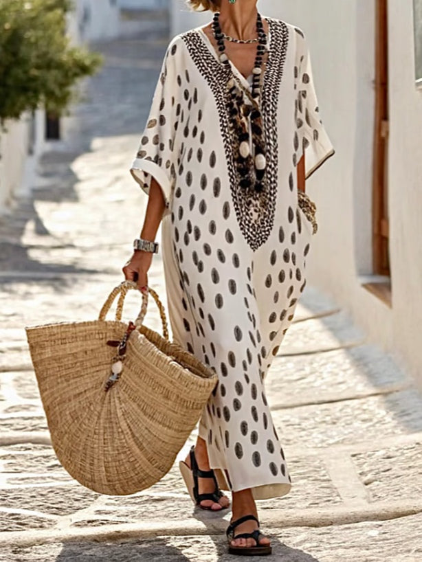 Ladies Loose Polka Dot Dress