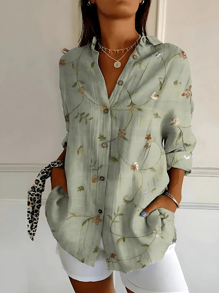 Viana Floral Wave Blouse