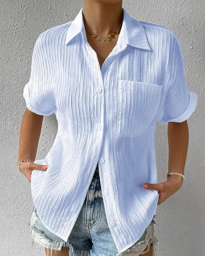 Sorella Crinkled Button-Up Shirt