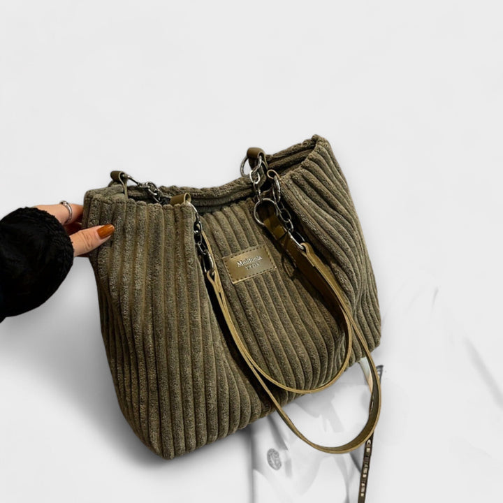 Ava - Soft Cord Shoulder Bag
