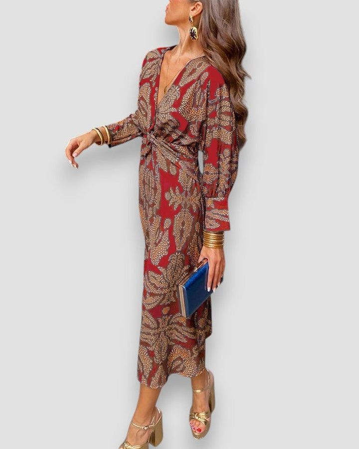 Kaia Twist-Front Maxi Dress
