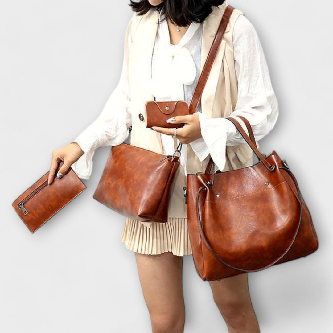Ava - 4-Piece Vintage Bag Set