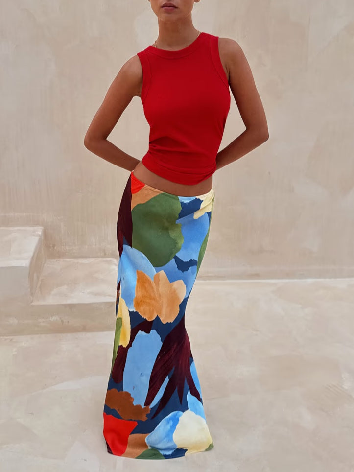 Abstract Geometric Pattern Skirt