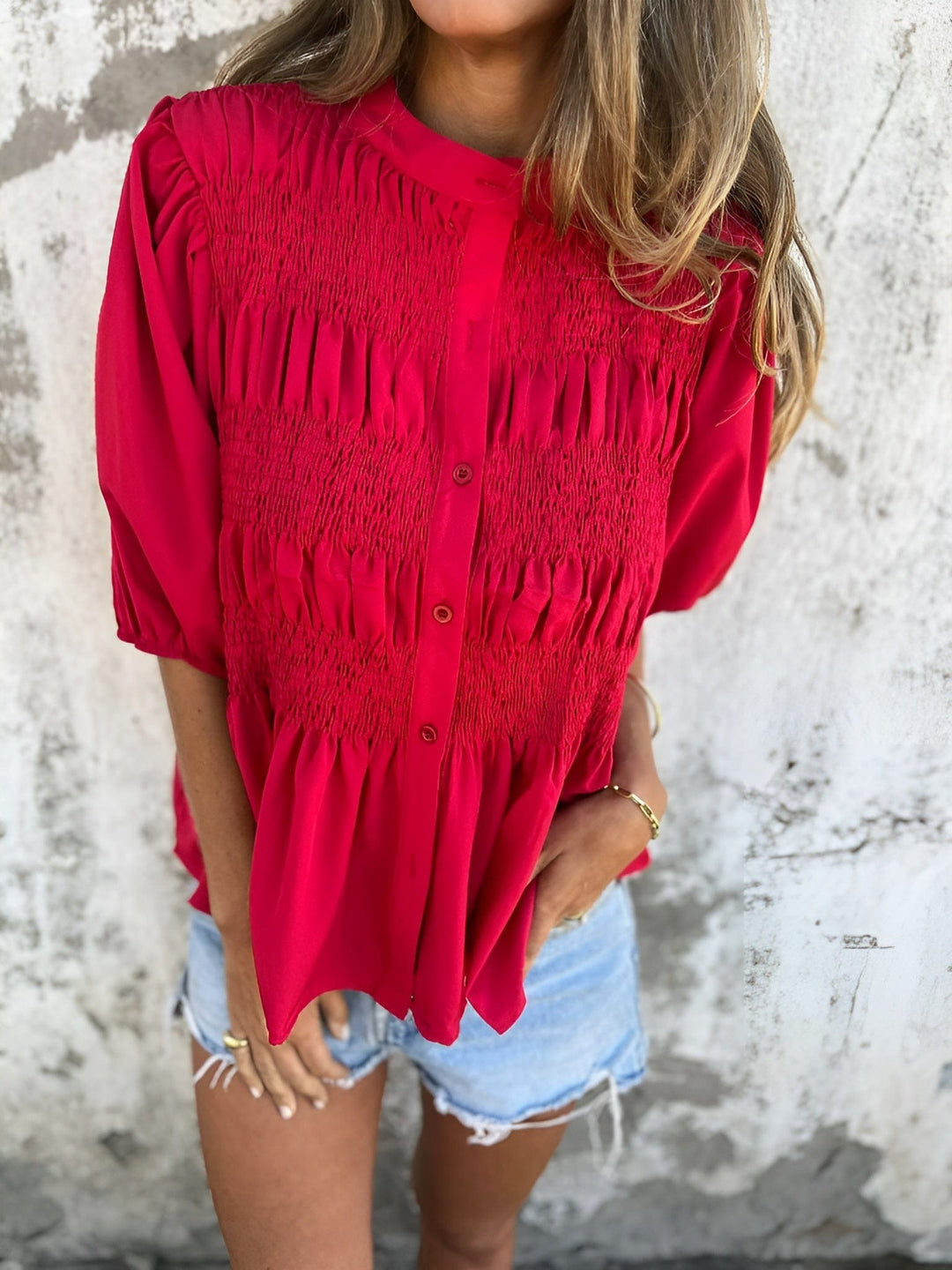 Silvana Pleated Blouse