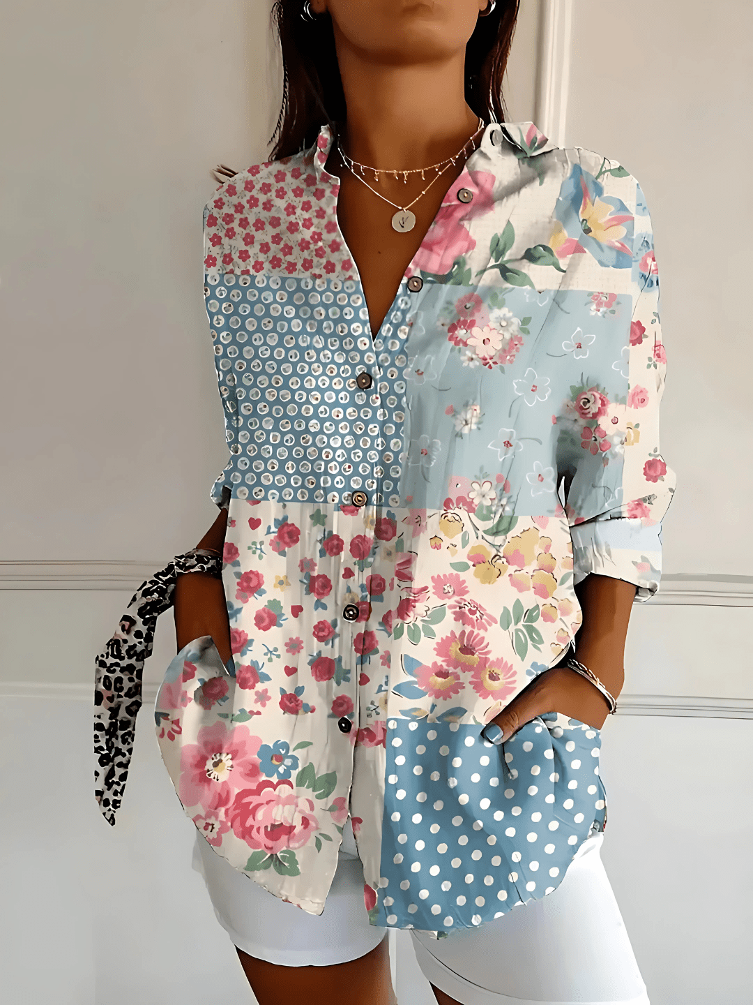 Viana Floral Wave Blouse
