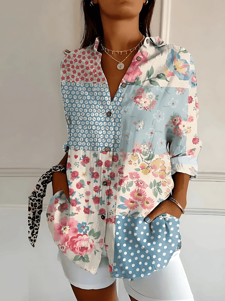 Viana Floral Wave Blouse