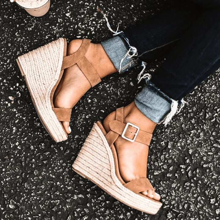 Thea Twist Buckle Wedges