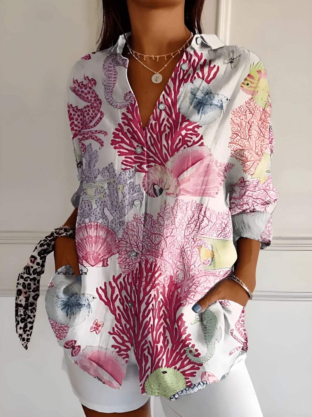Viana Floral Wave Blouse