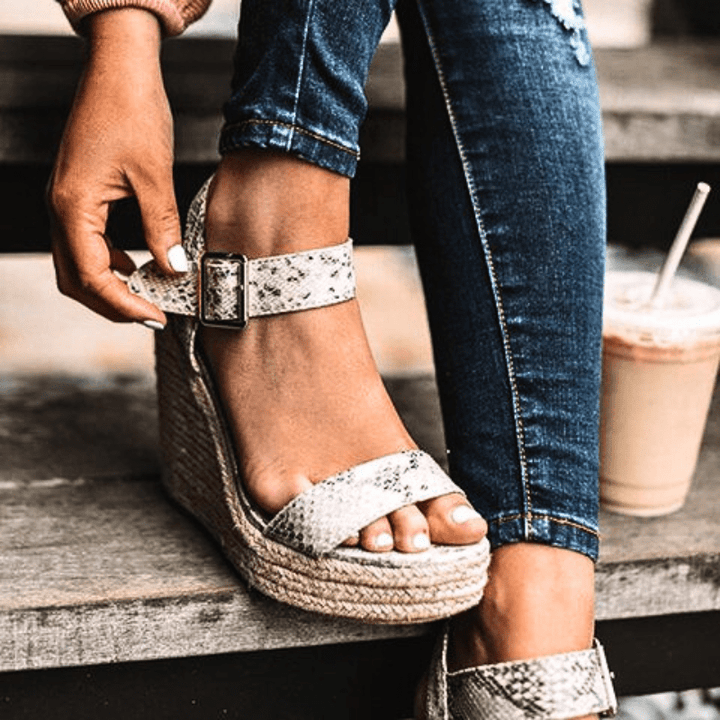 Thea Twist Buckle Wedges