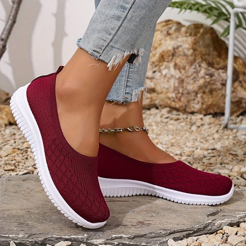 Lyra Diamond-Knit Slip-Ons