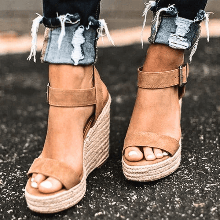 Thea Twist Buckle Wedges