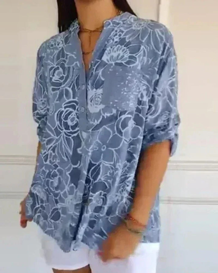 Eleyna Floral Sequin Blouse