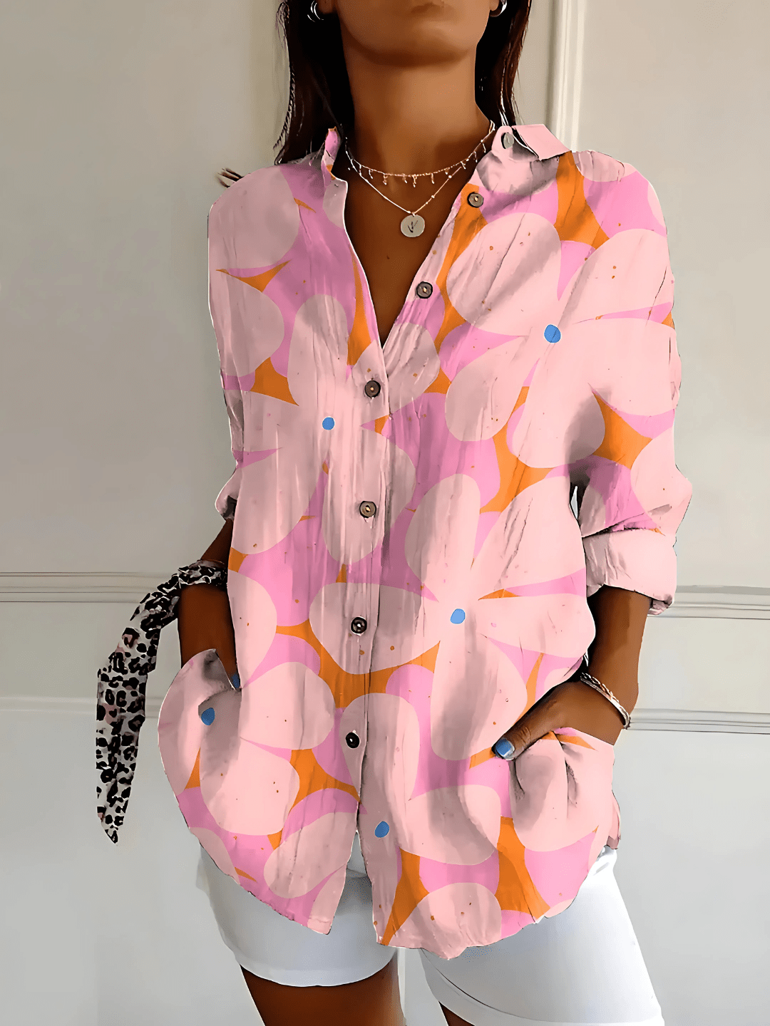 Viana Floral Wave Blouse