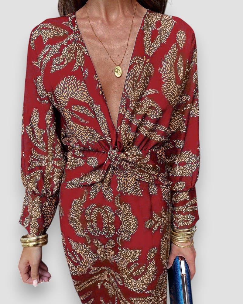 Kaia Twist-Front Maxi Dress