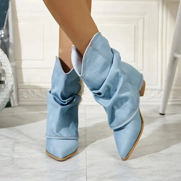 Roxy Fringe Denim Boots