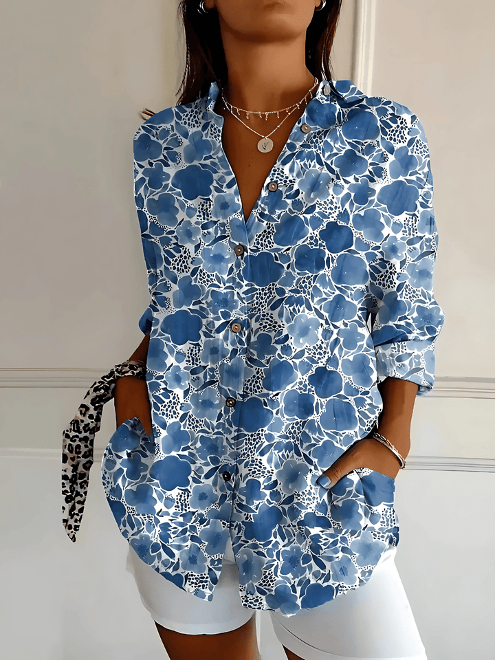 Viana Floral Wave Blouse