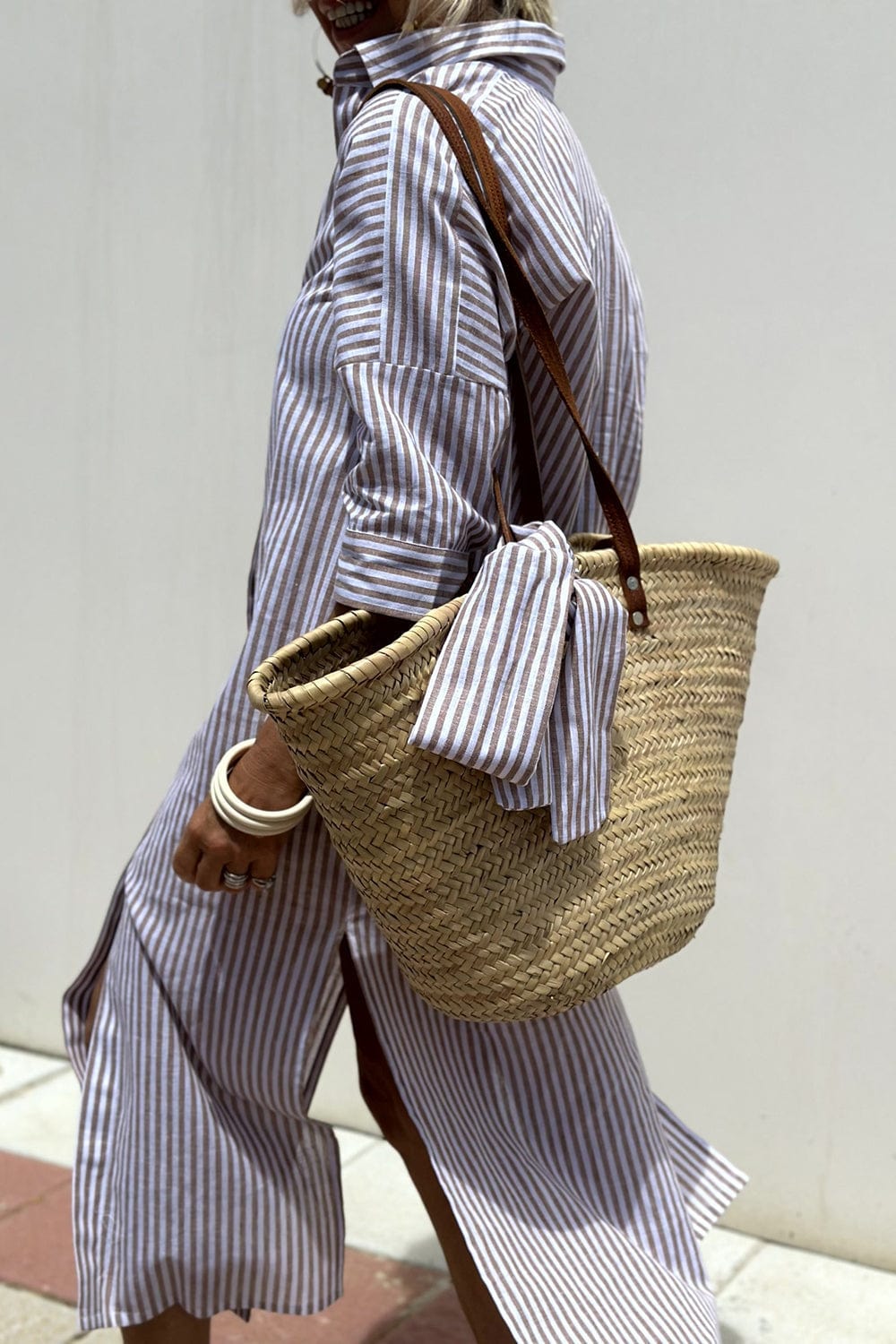 Isla Striped Shirt Dress
