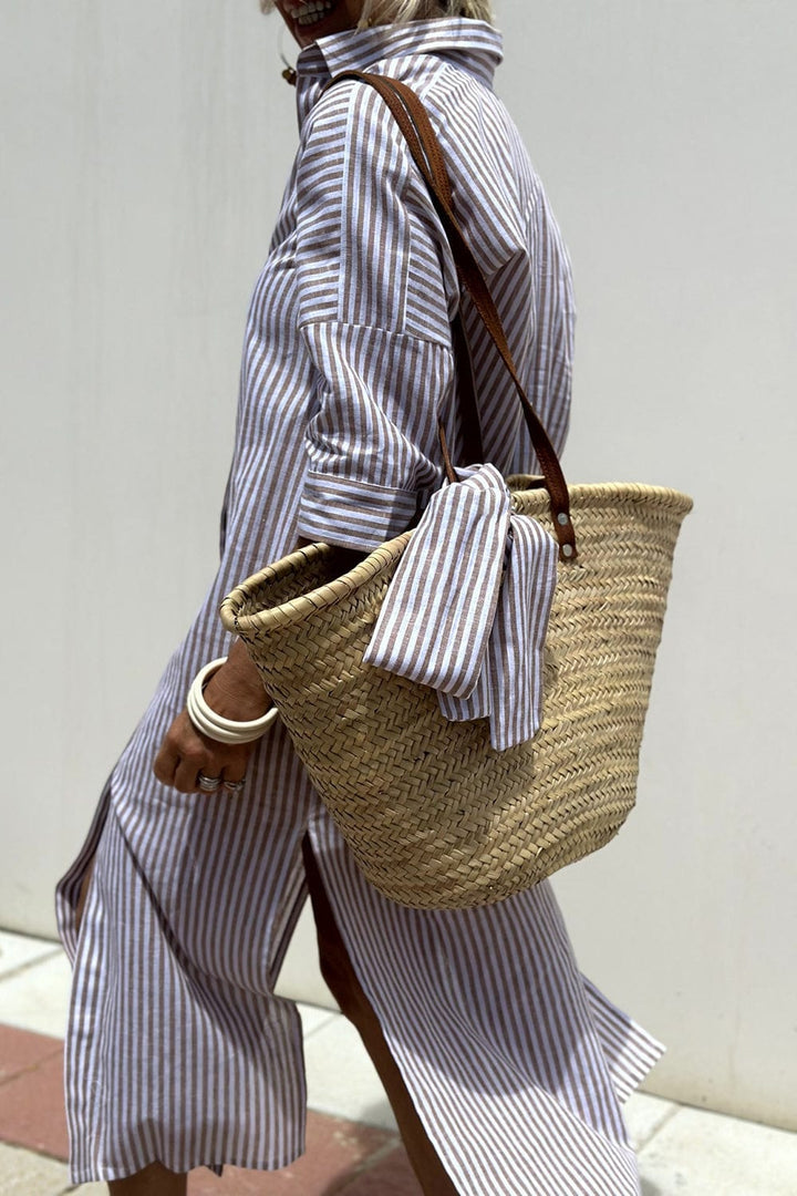 Isla Striped Shirt Dress