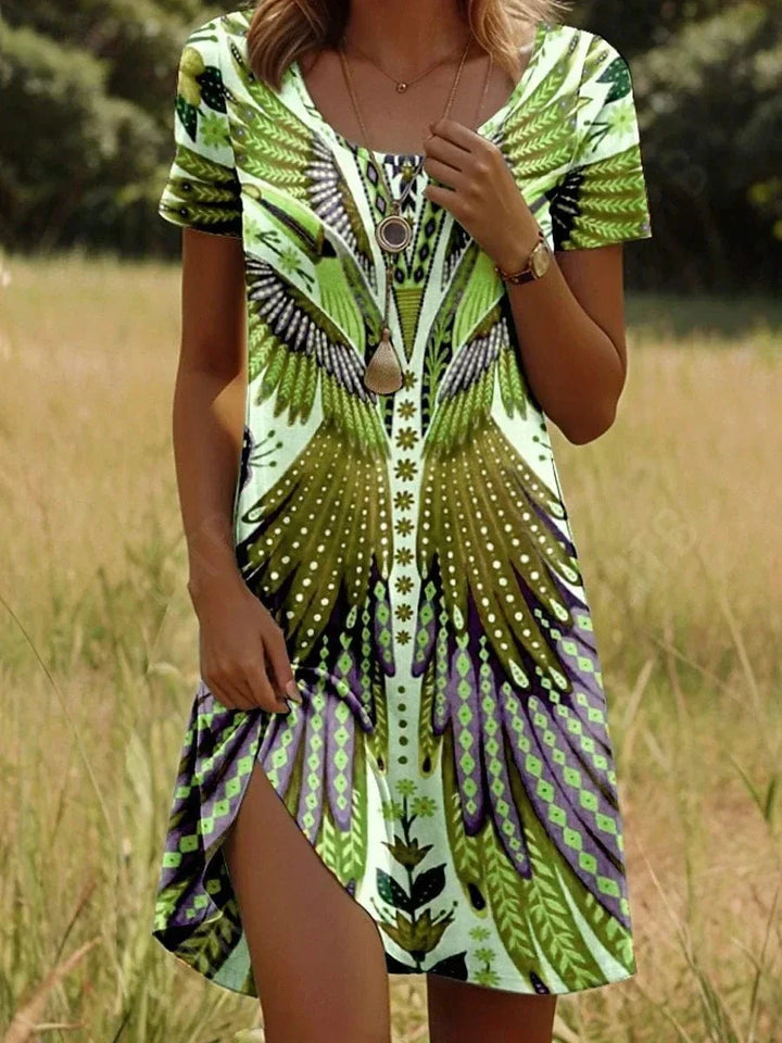Liora Featherflare Dress