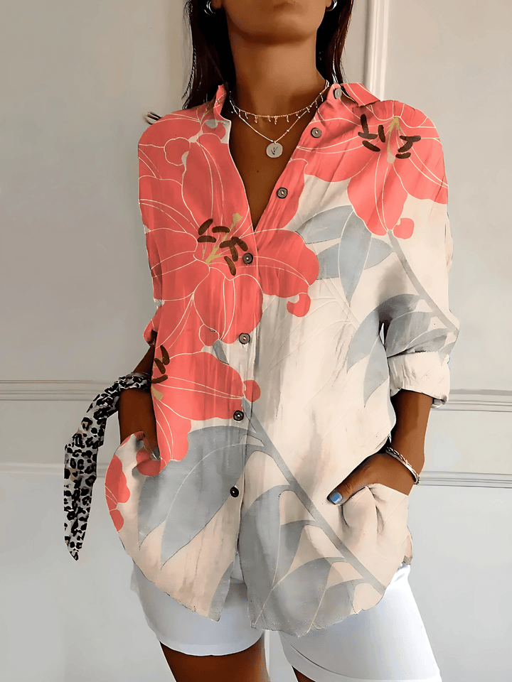 Viana Floral Wave Blouse