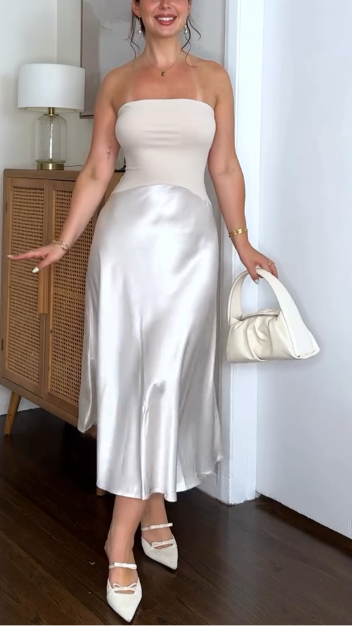 Midnight Anti-Slip Off-Shoulder Midi Dress