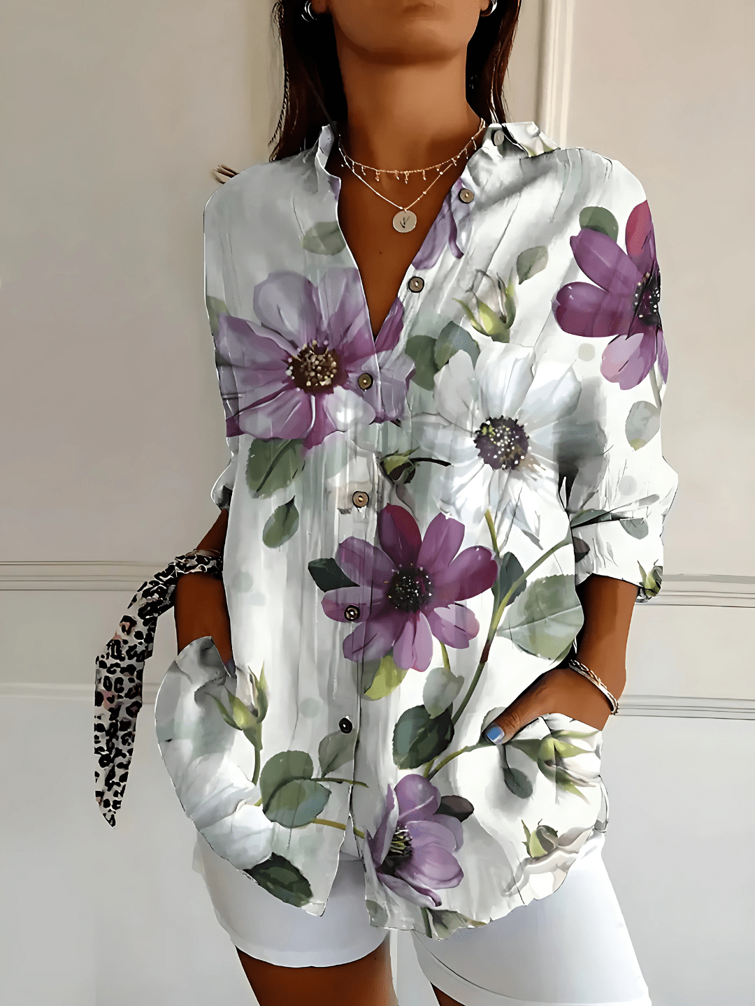 Viana Floral Wave Blouse