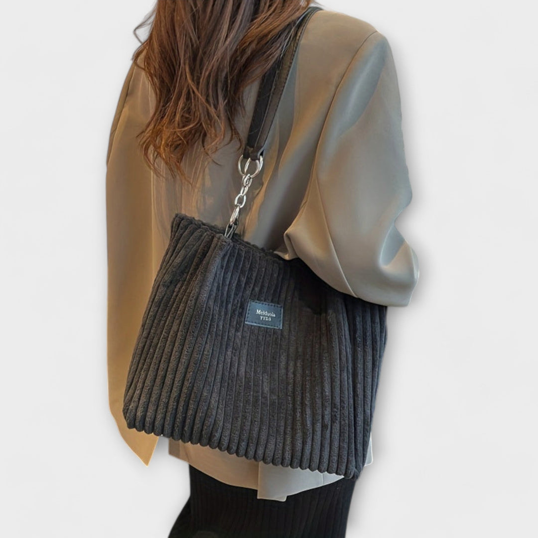 Ava - Soft Cord Shoulder Bag
