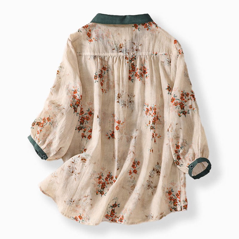 Liora Floral Linen Blouse