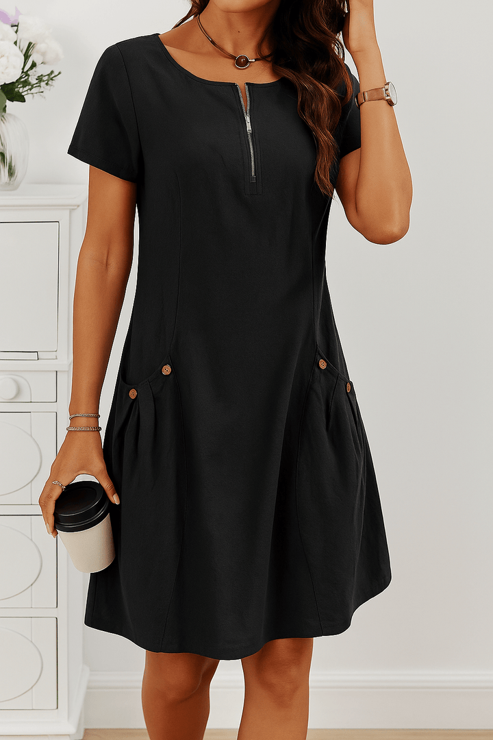 Serena Button Detailed Summer Dress
