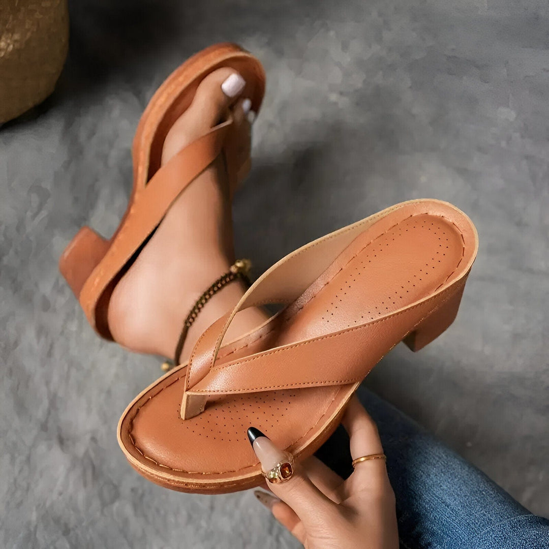 Elara Cross-Strap Sandals
