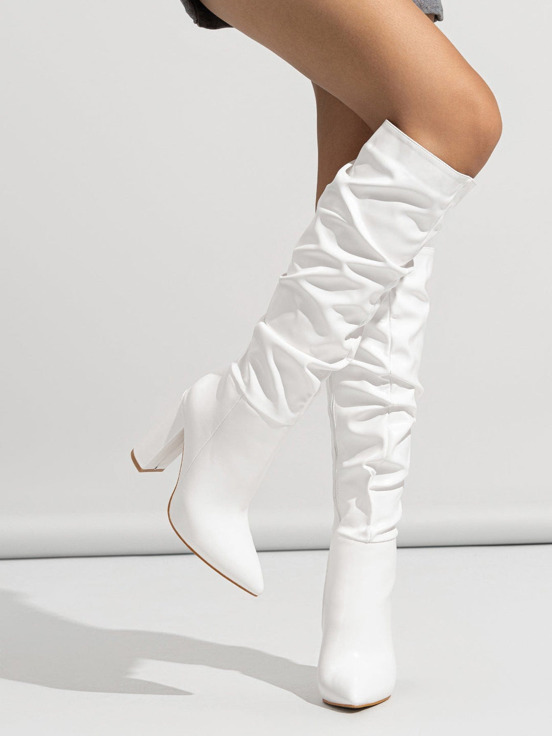 Tiffany Glossy Heeled Boots