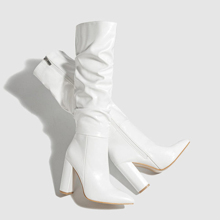 Tiffany Glossy Heeled Boots