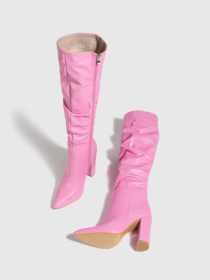 Tiffany Glossy Heeled Boots