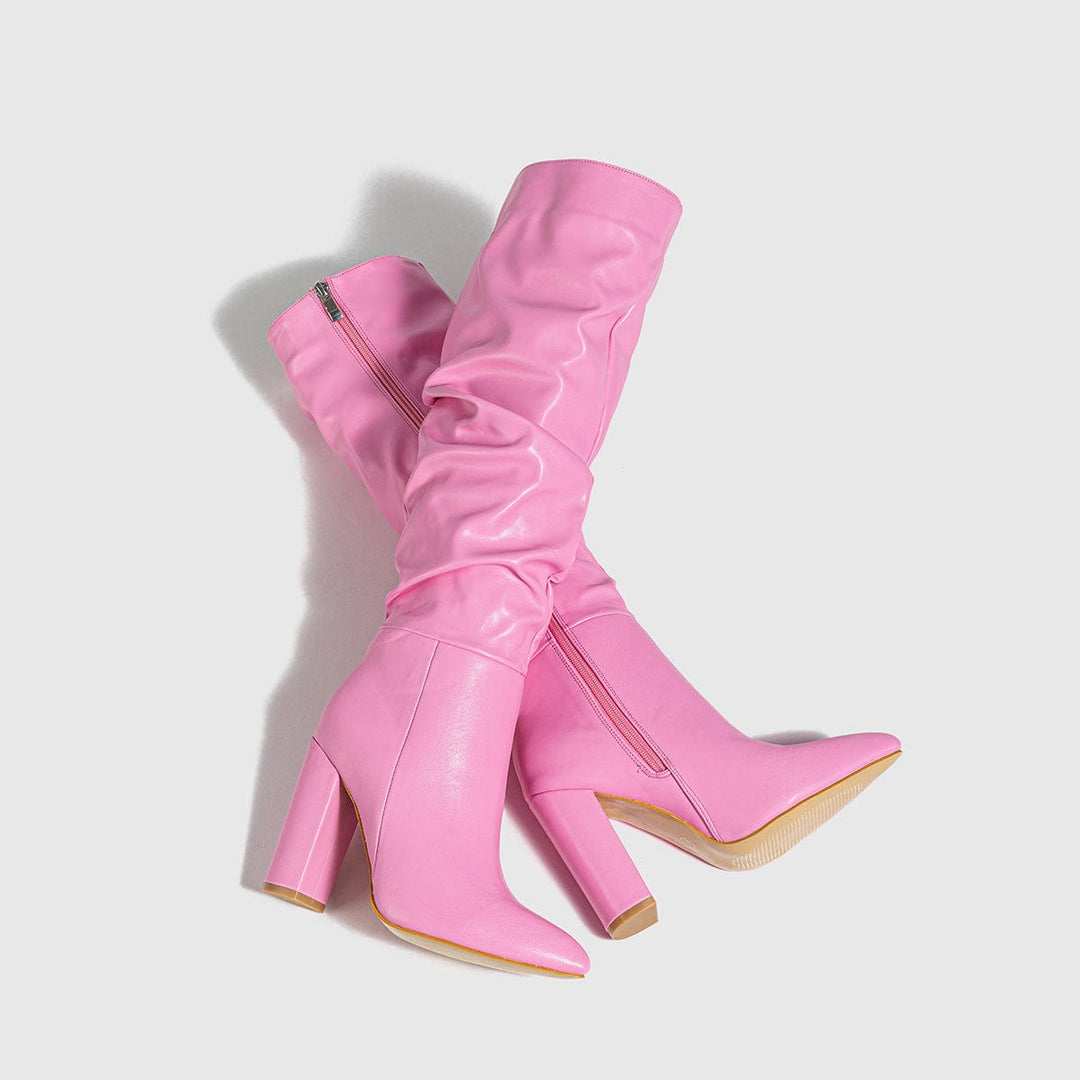 Tiffany Glossy Heeled Boots