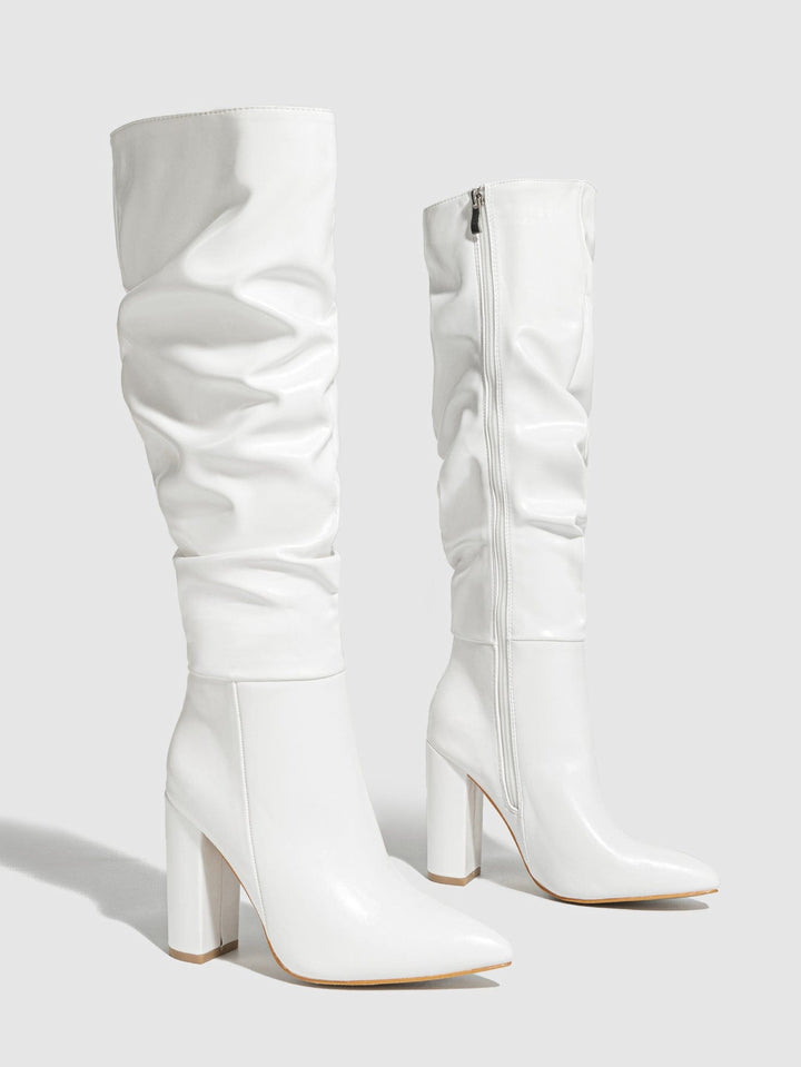 Tiffany Glossy Heeled Boots