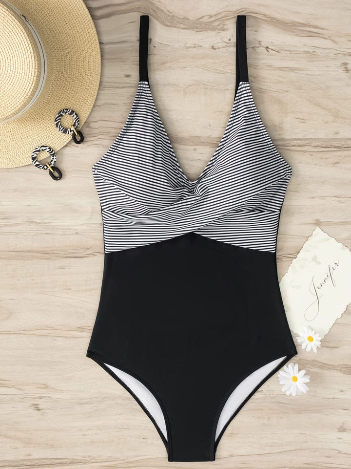 Isalina Tropical Twist-Front Swimsuit