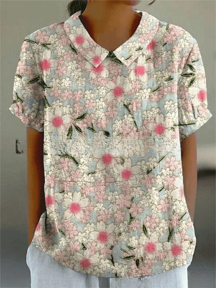 Elina Blossom-Collar Blouse