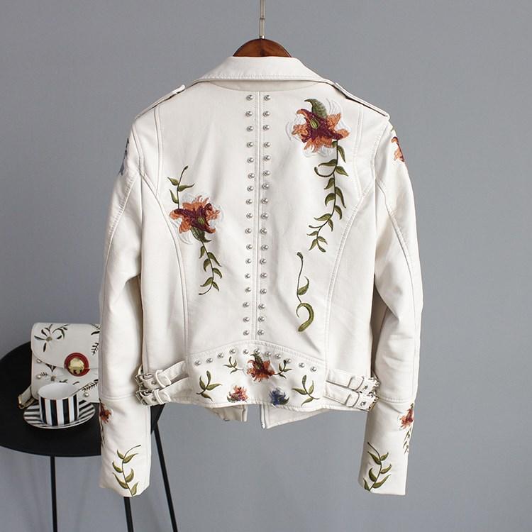 Ella Floral Leather Jacket