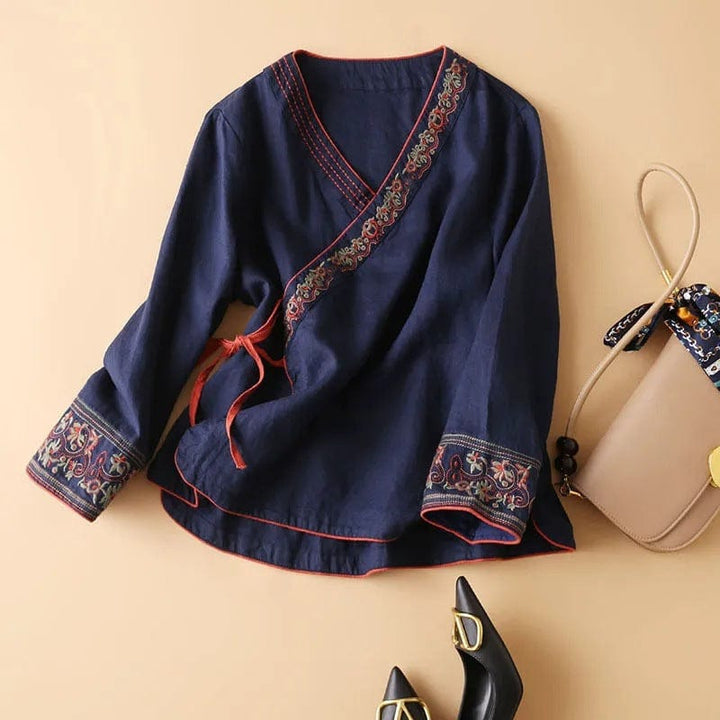 Zoe Felicitas Linen Blouse